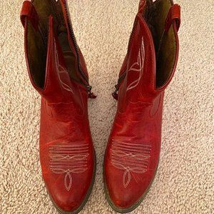 Red Cowboy Booties